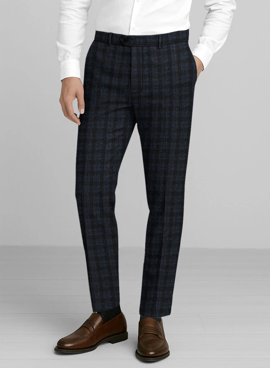 Italian Storm Navy Check Tweed Suit - Image 5