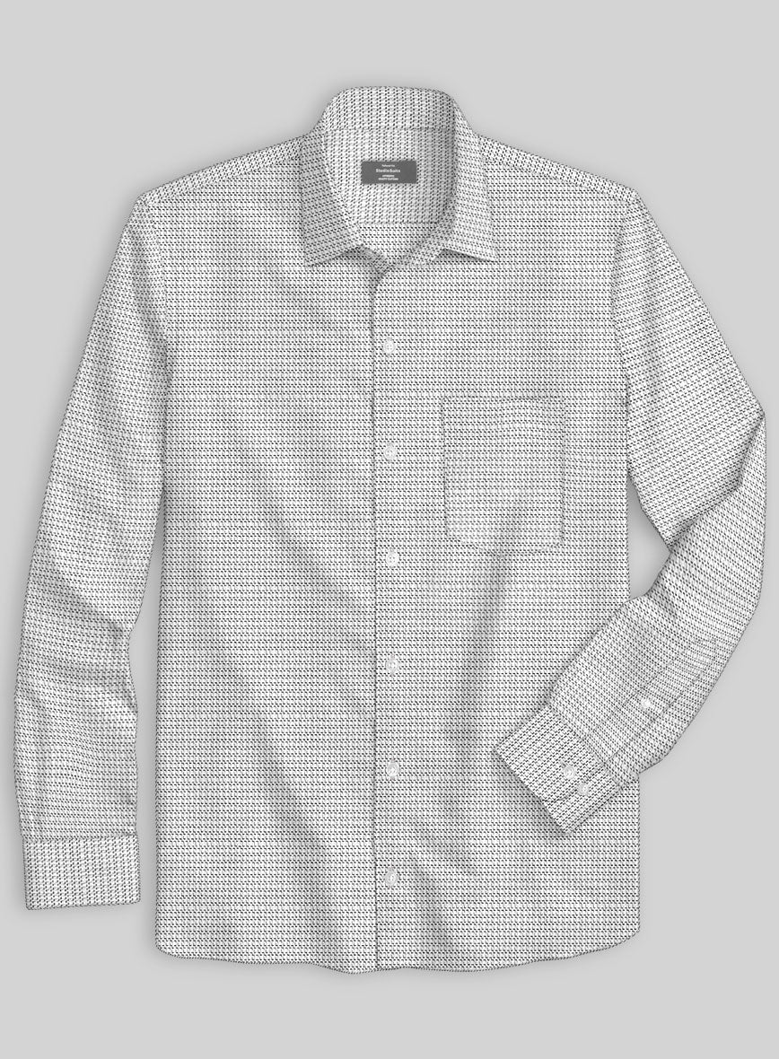 Italian Stretch White Matrix Shirt - Image 2