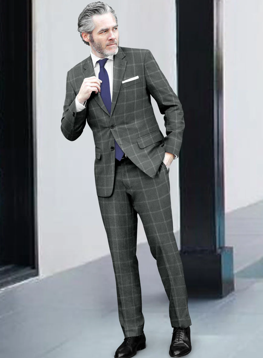 Italian Tagosa Gray Wool Suit - Image 2