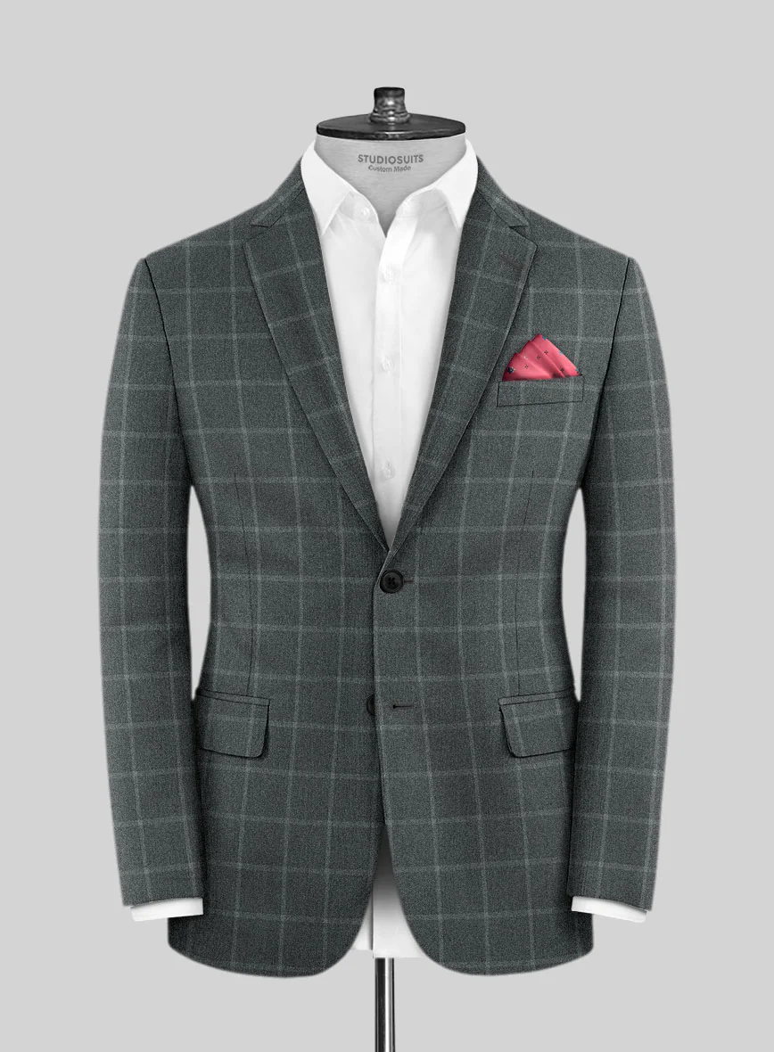 Italian Tagosa Gray Wool Suit - Image 3