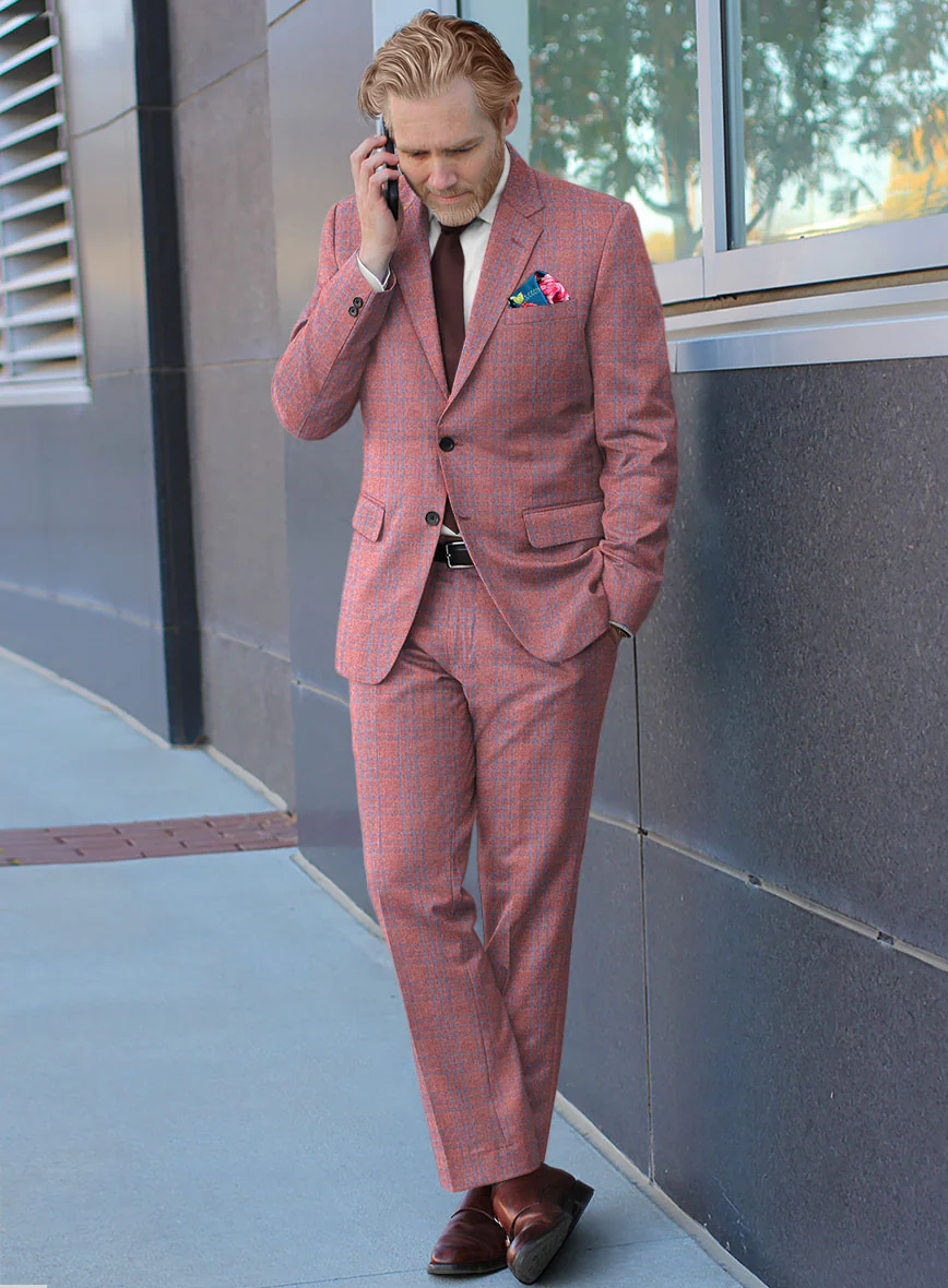 Italian Taquio Rouge Wool Suit - Image 2