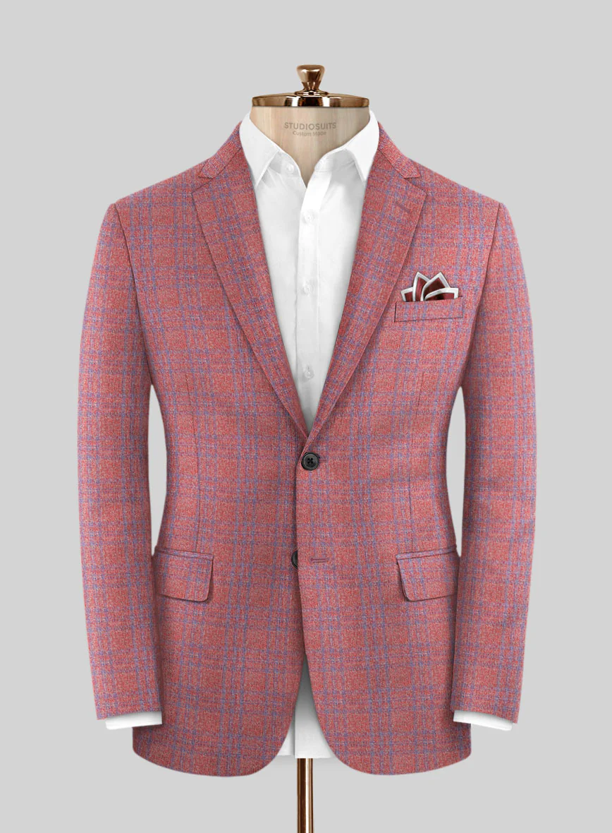 Italian Taquio Rouge Wool Suit - Image 3