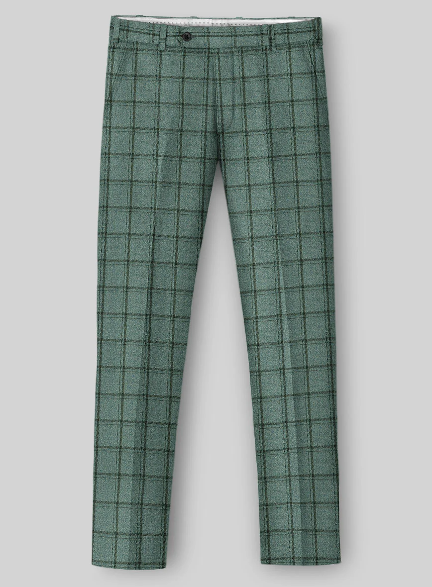 Italian Tealmoor Check Tweed Pants - Image 2
