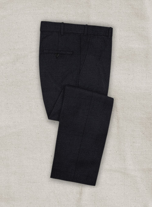 Italian Tela Black Wool Linen Suit - Image 3