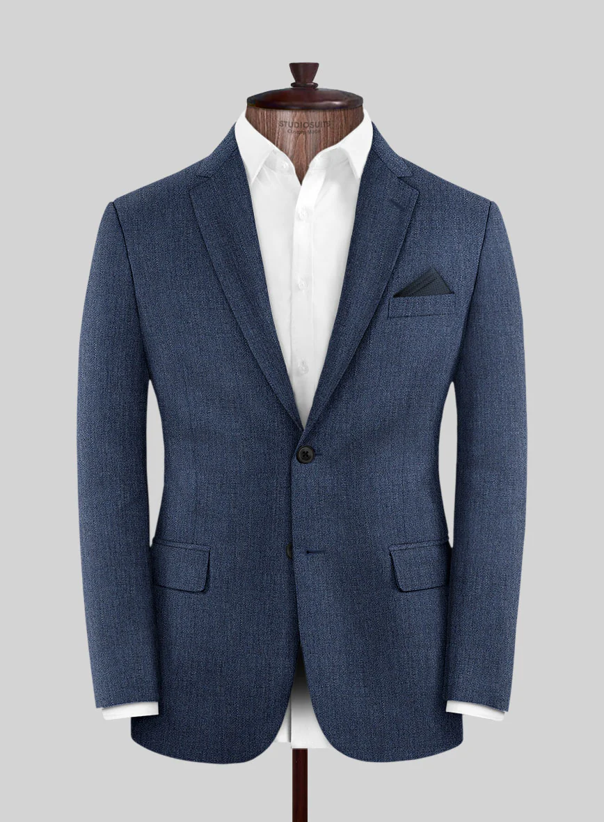 Italian Tela Indigo Blue Wool Suit - Image 4