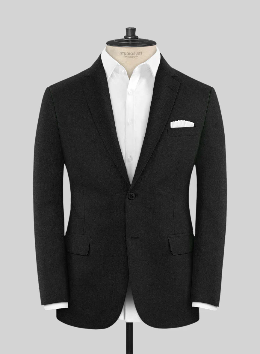 Italian Turna Black Flannel Suit - Image 3