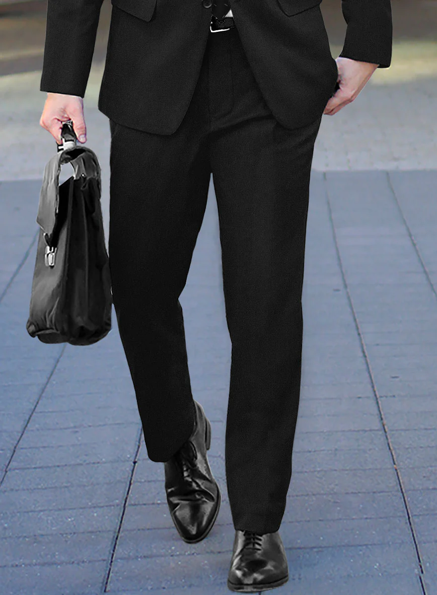 Italian Turna Black Flannel Suit - Image 4