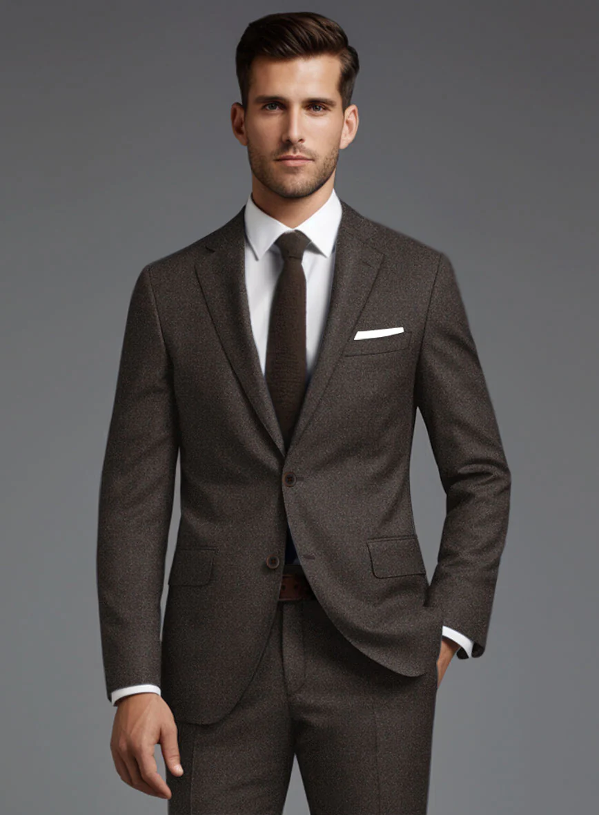 Italian Turna Brown Flannel Suit - Image 4