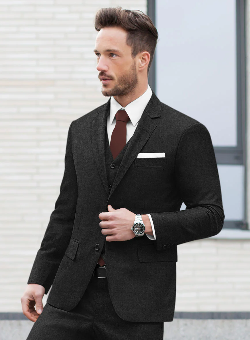 Italian Turna Charcoal Flannel Jacket - Image 2