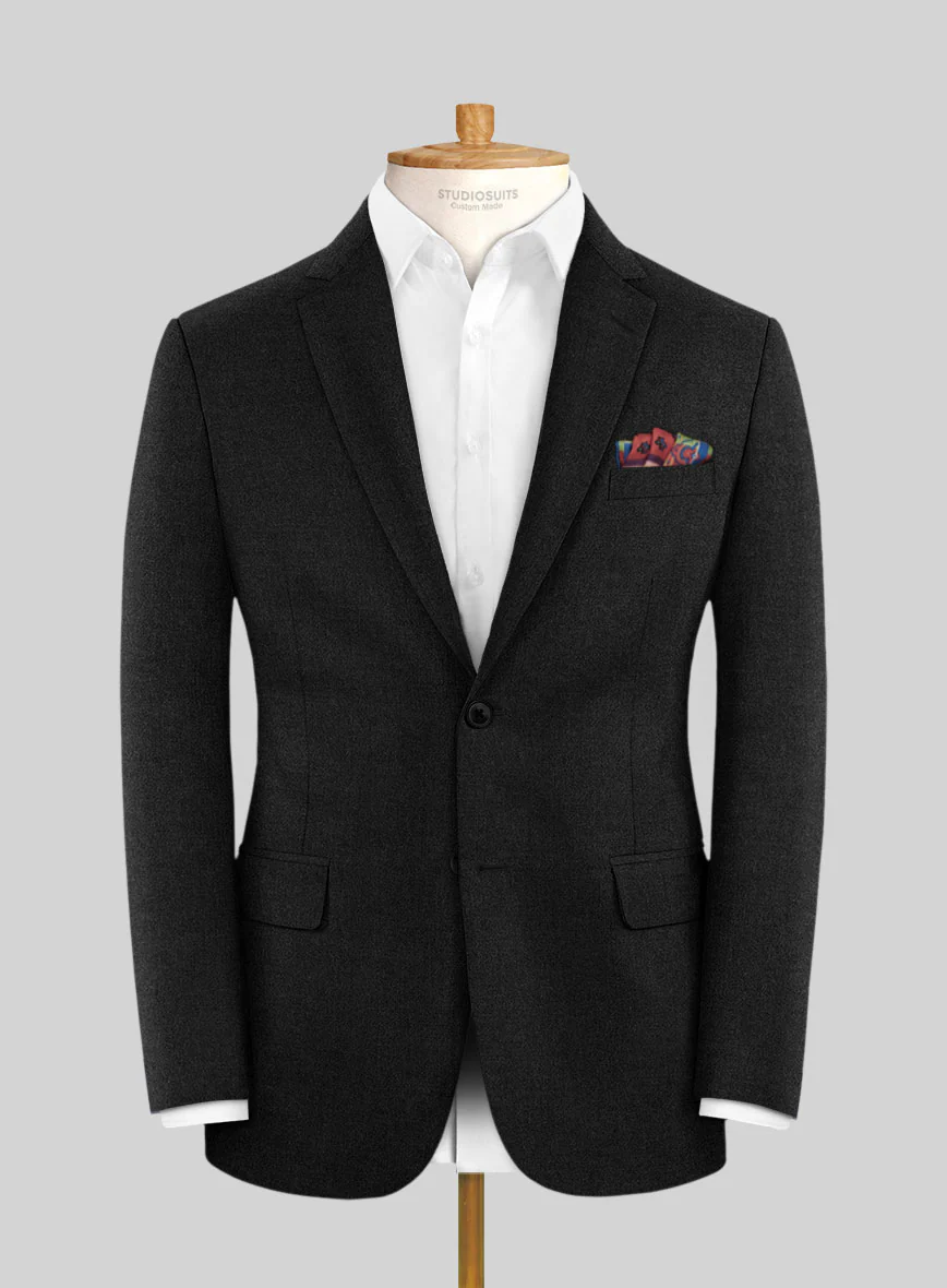 Italian Turna Charcoal Flannel Suit - Image 3