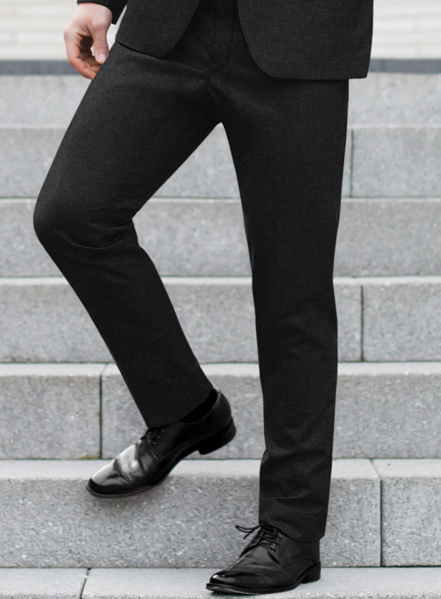 Italian Turna Charcoal Flannel Suit - Image 5