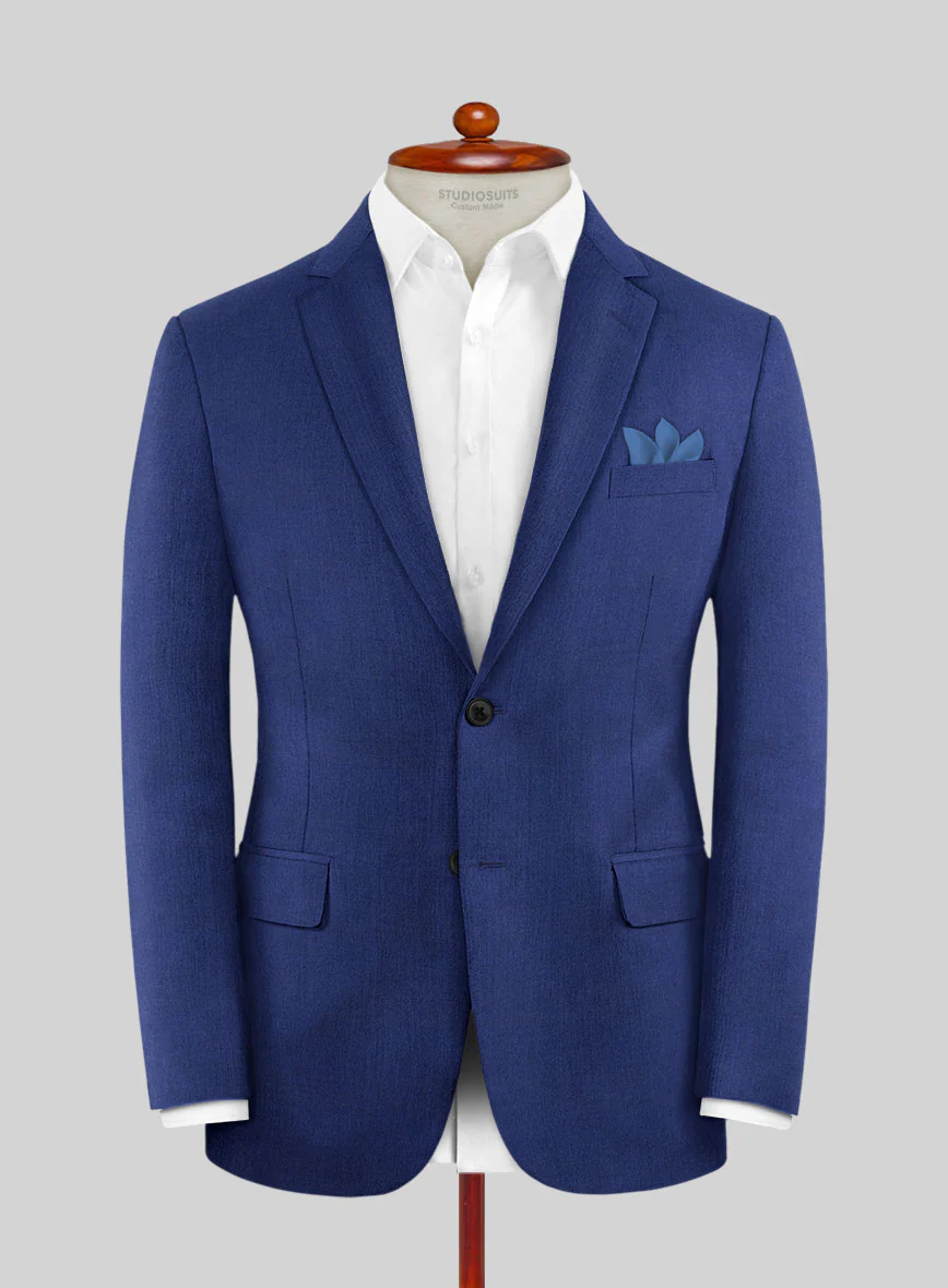 Italian Turna Cobalt Blue Flannel Suit - Image 3