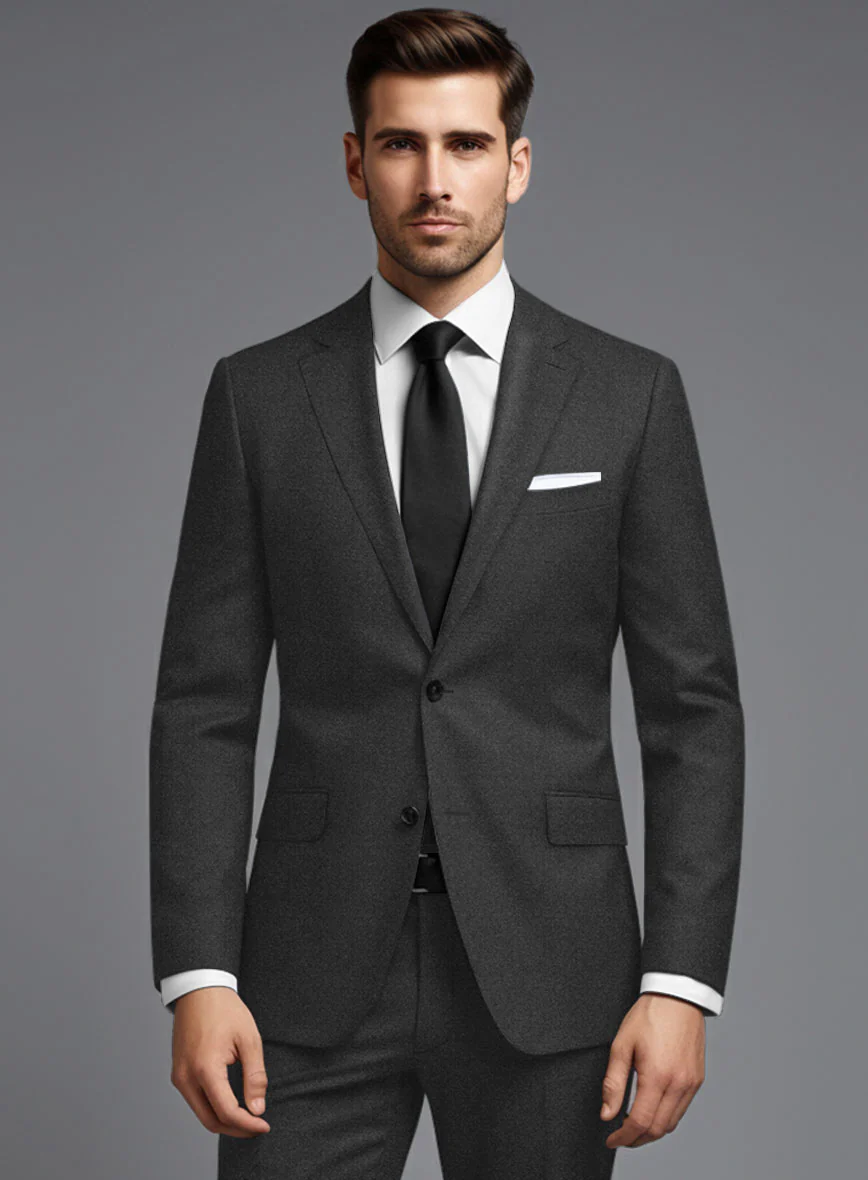 Italian Turna Dark Gray Flannel Jacket - Image 2