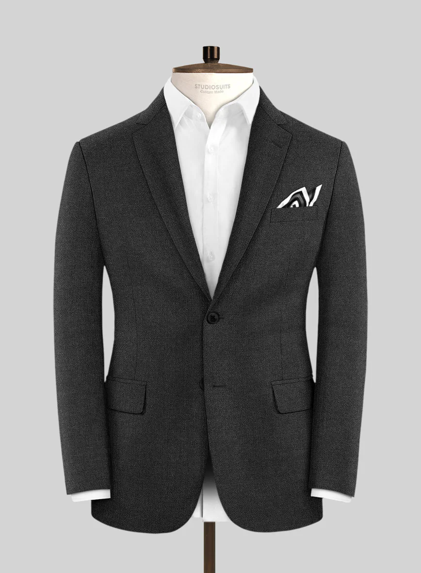 Italian Turna Dark Gray Flannel Suit - Image 3