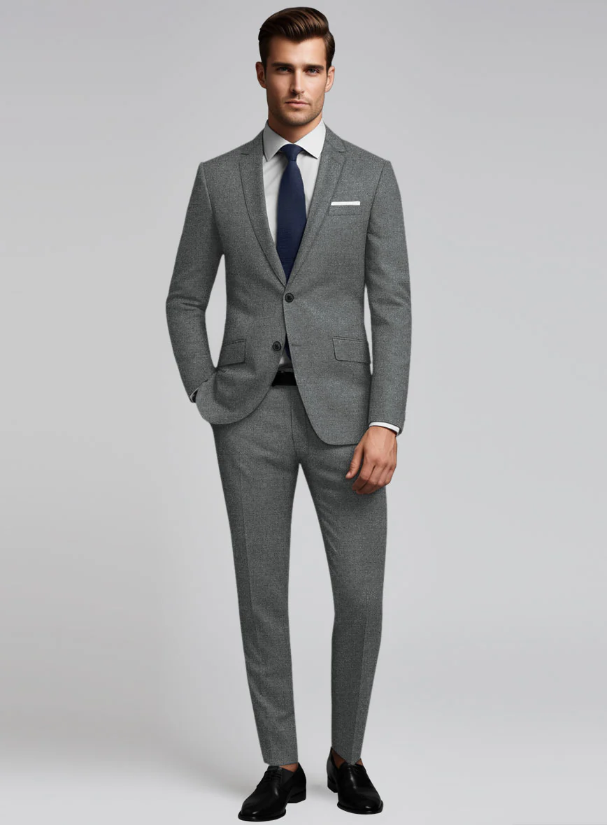 Italian Turna Gray Flannel Suit - Image 2
