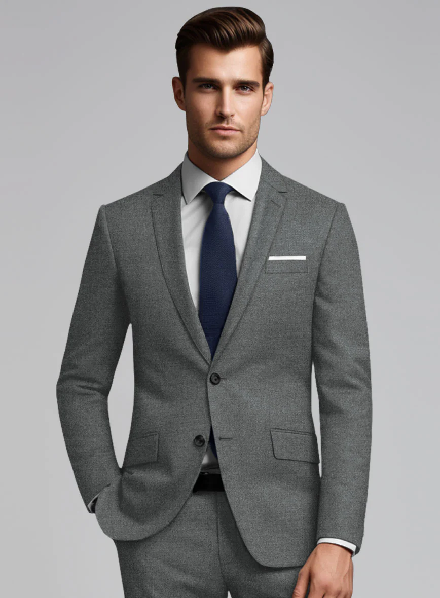 Italian Turna Gray Flannel Suit - Image 4