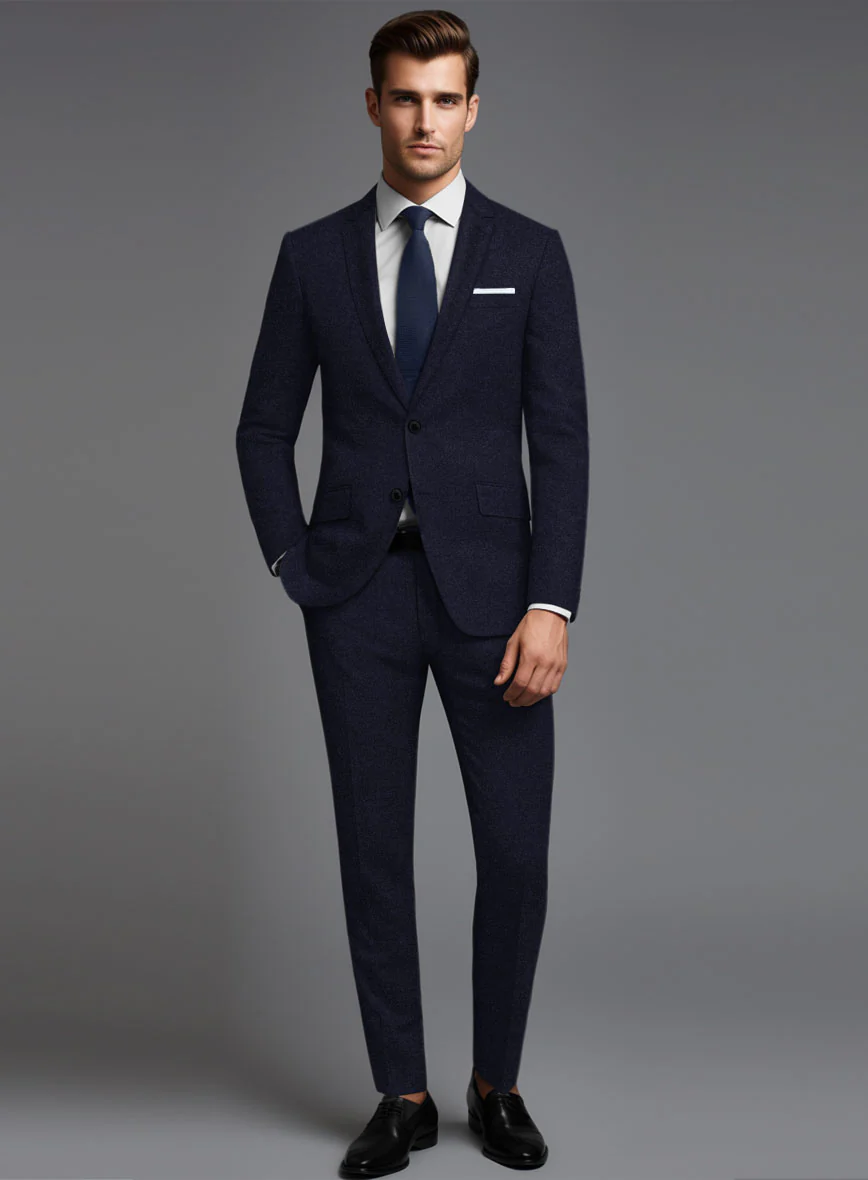 Italian Turna Jet Blue Flannel Suit - Image 2