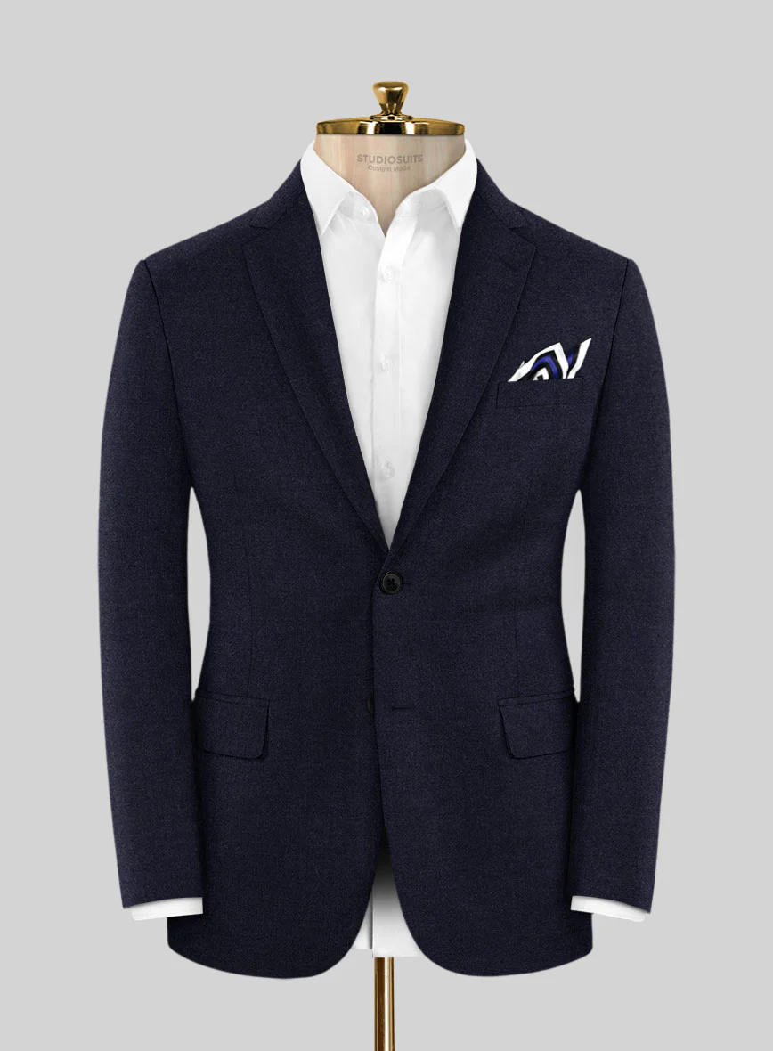 Italian Turna Jet Blue Flannel Suit - Image 3