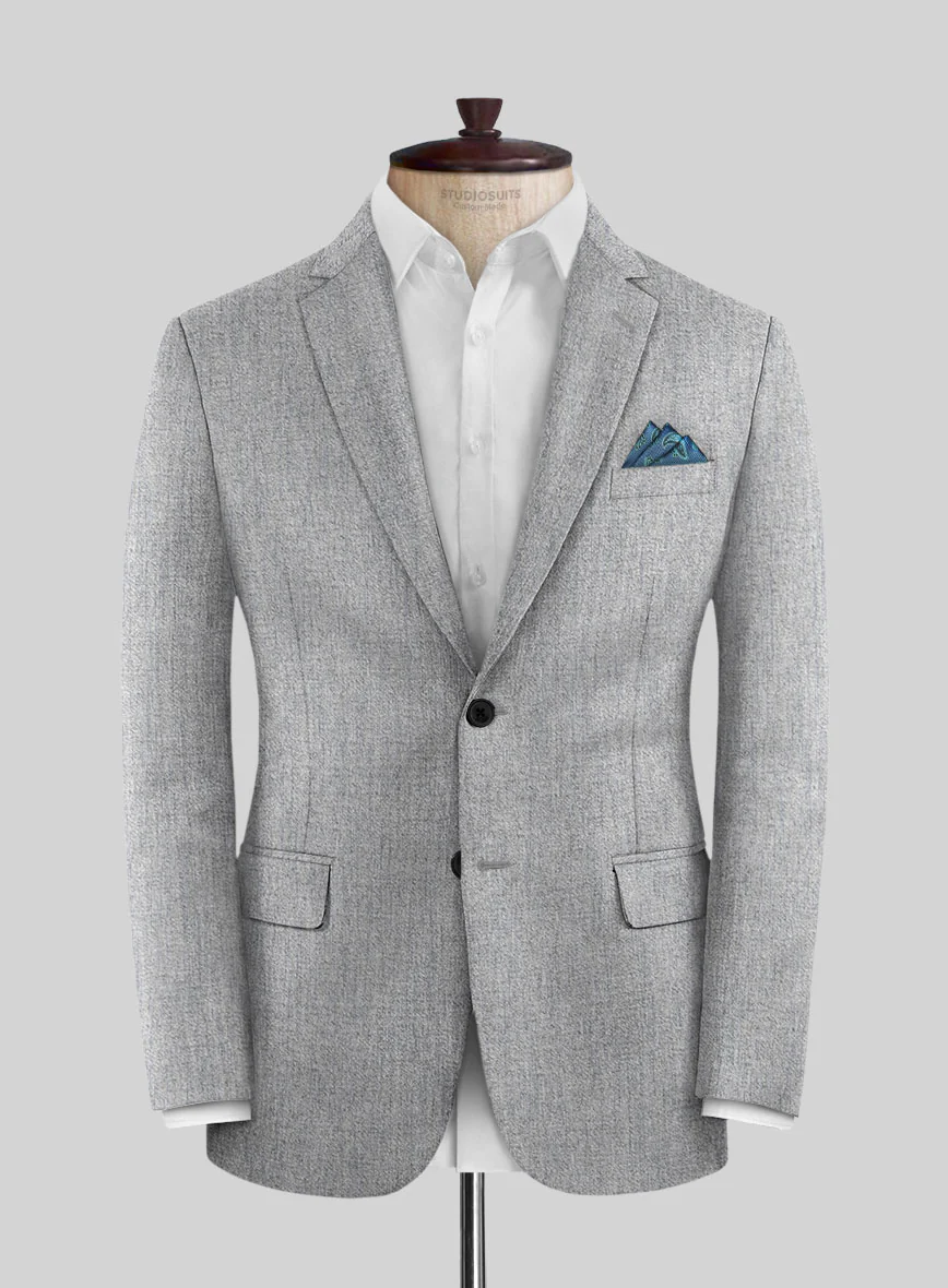 Italian Turna Light Gray Flannel Suit - Image 3