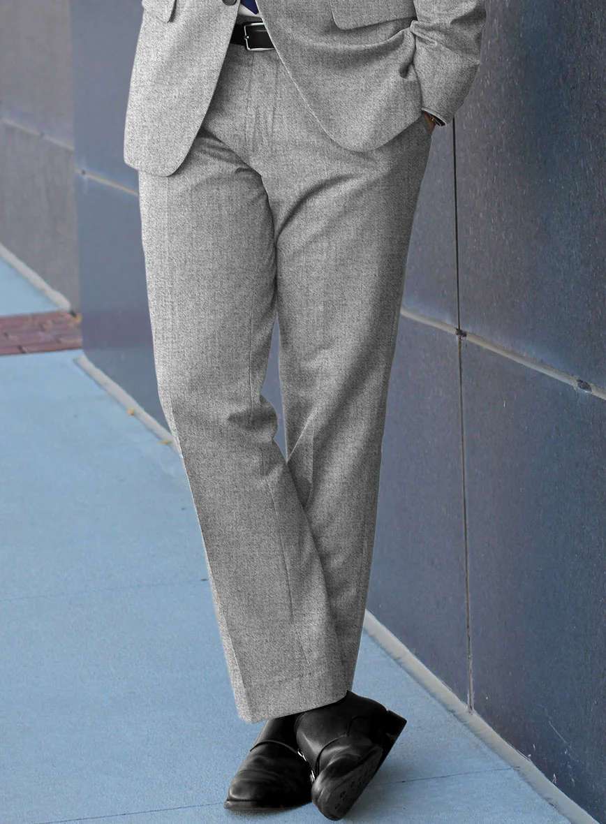 Italian Turna Light Gray Flannel Suit - Image 4