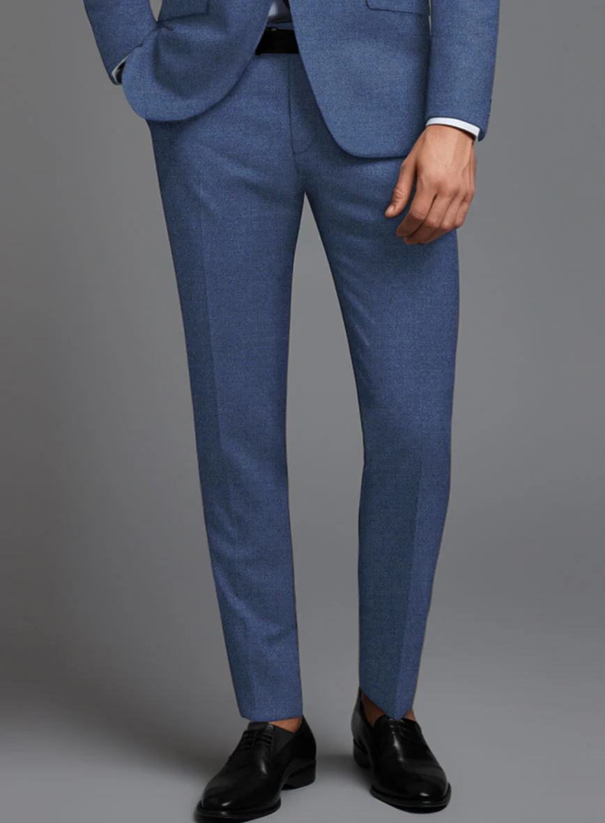 Italian Turna Paris Blue Flannel Pants - Image 2