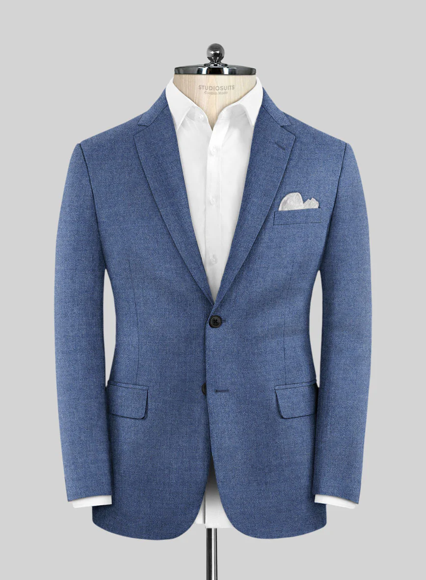 Italian Turna Paris Blue Flannel Suit - Image 3