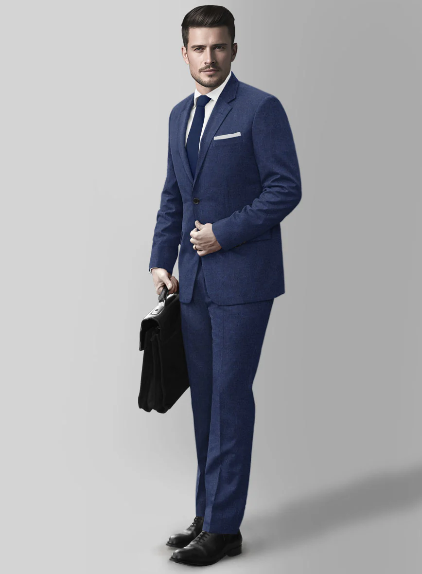 Italian Turna Persian Blue Flannel Suit - Image 2
