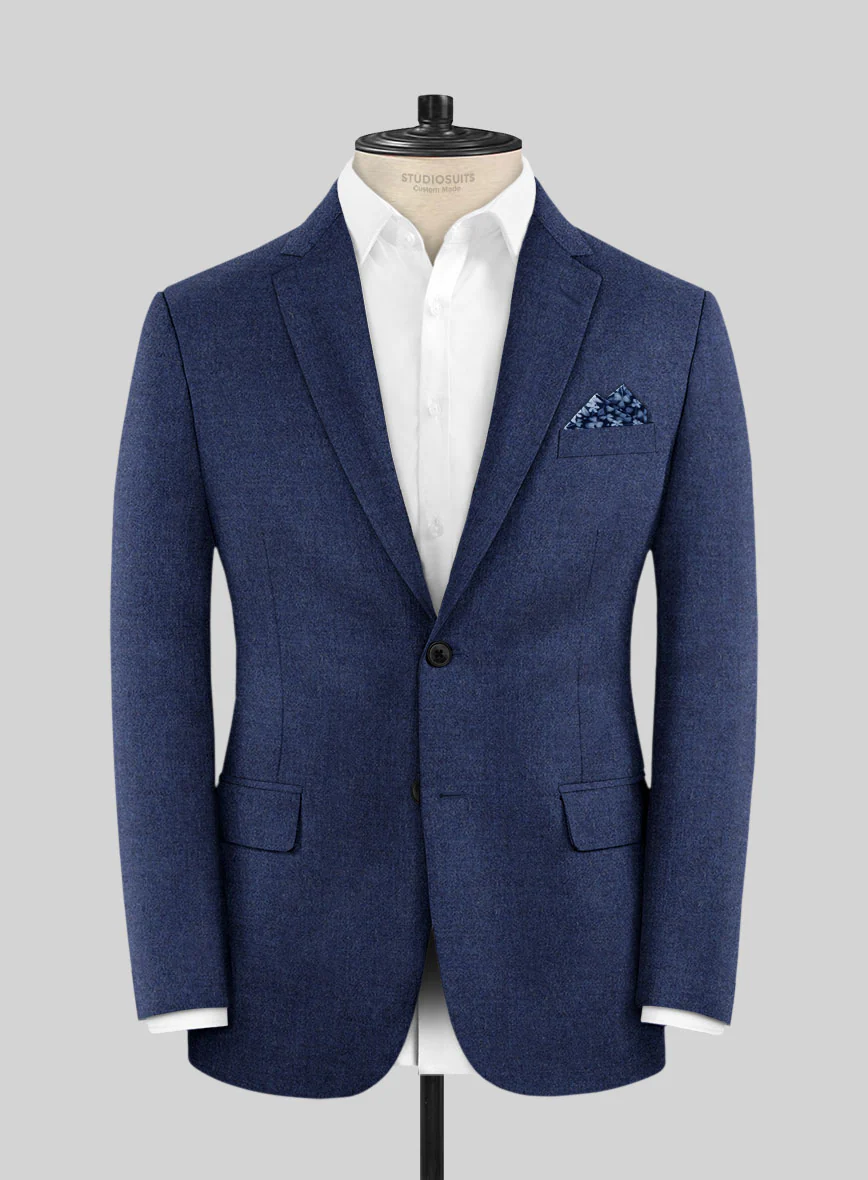 Italian Turna Persian Blue Flannel Suit - Image 3