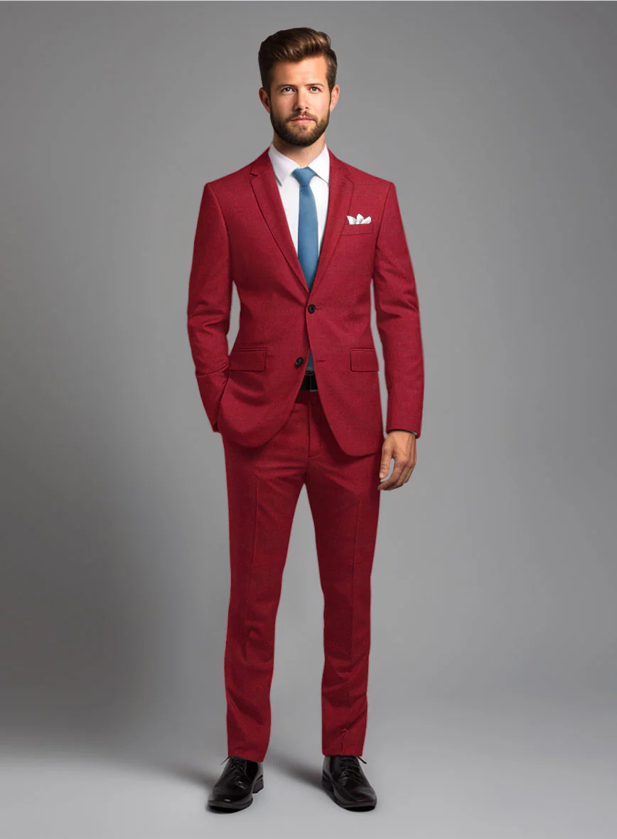 Italian Turna Red Flannel Suit - Image 2