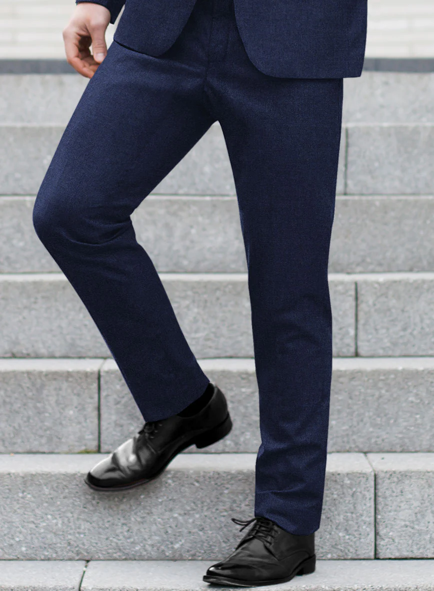 Italian Turna Royal Blue Flannel Pants - Image 2