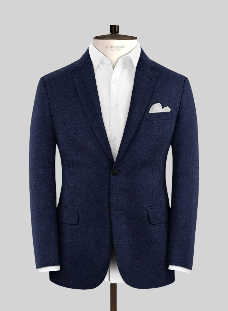 Italian Turna Royal Blue Flannel Suit - Image 3