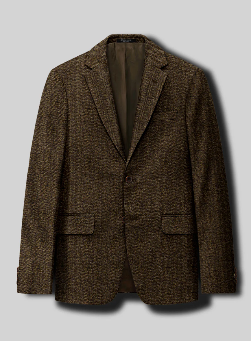 Italian Tweed Herringbone Timoteo Suit - Image 5
