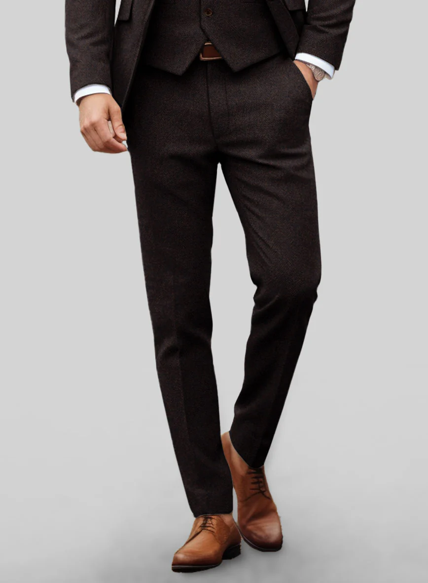 Italian Tweed Herringbone Urbano Pants - Image 2
