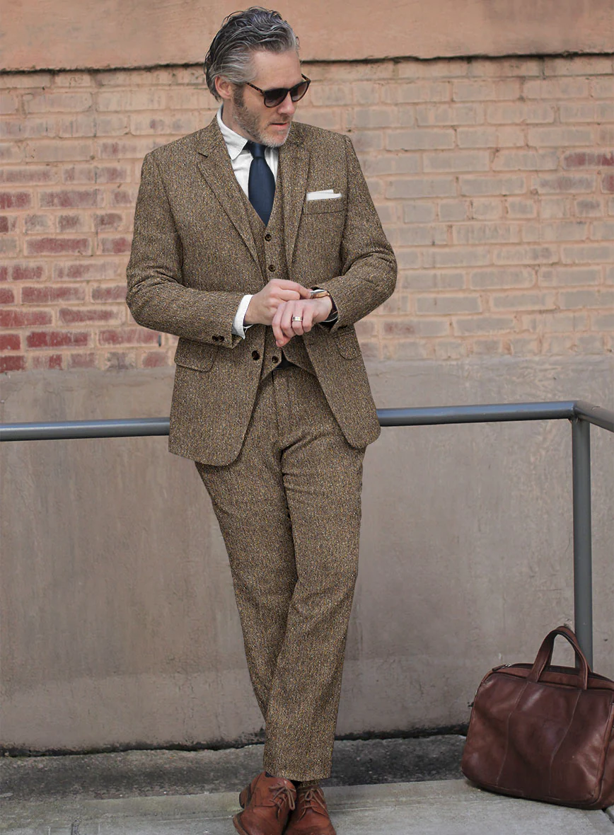 Italian Tweed Ximan Donegal Suit - Image 2