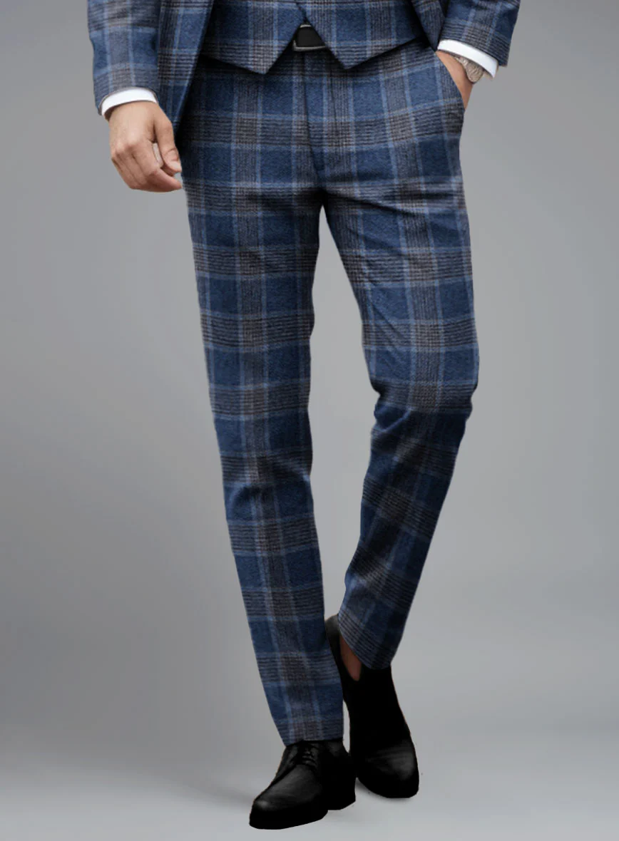 Italian Vincenzo Check Tweed Suit - Image 6