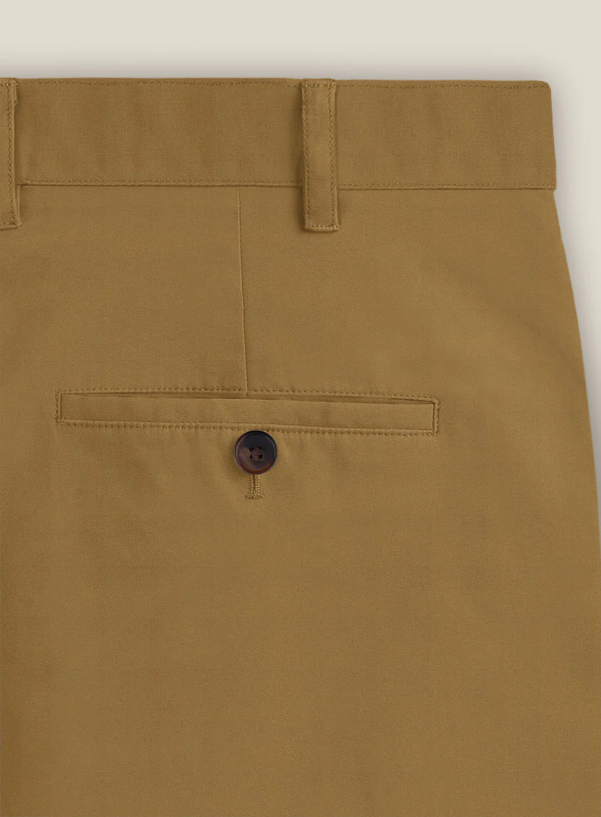 Italian Walnut Brown Cotton Stretch Shorts - Image 5