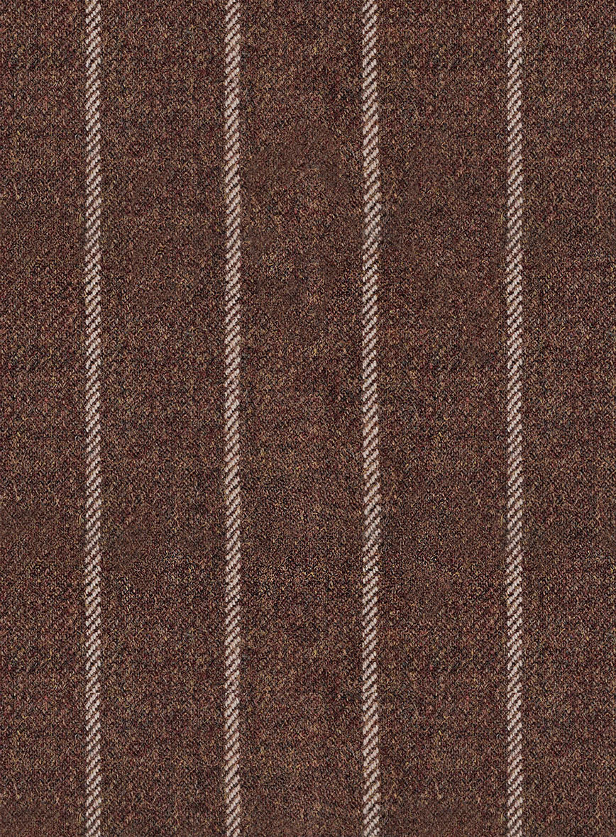 Italian Walnut Rope Stripe Tweed Suit - Image 6