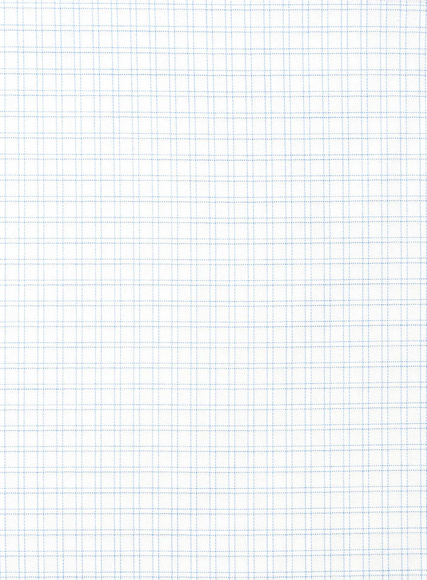 Italian White Grid Shirt - Image 3