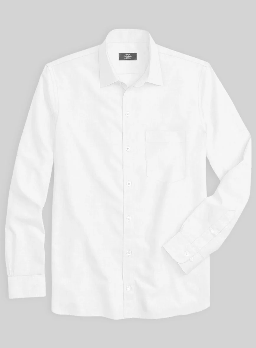 Italian White Twill Shirt - Image 2