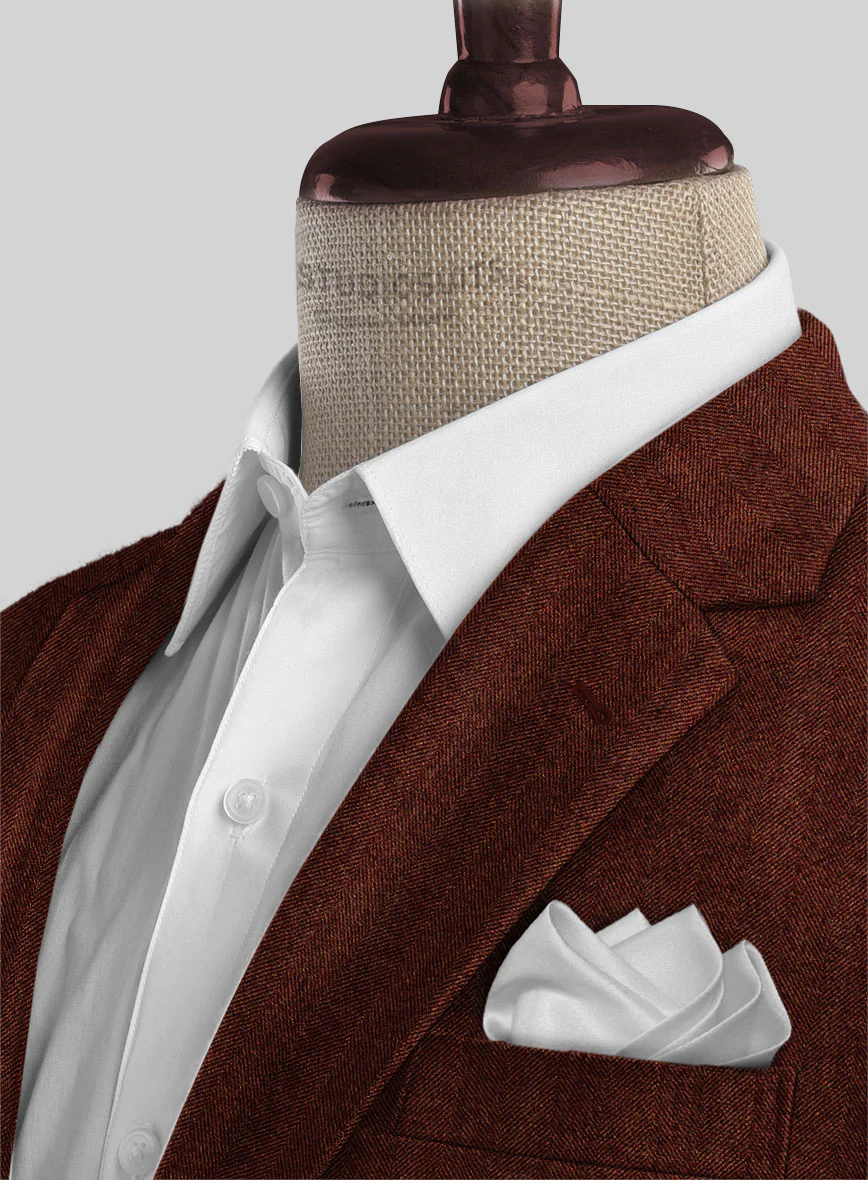 Italian Wide Herringbone Brunette Tweed Suit - Image 5