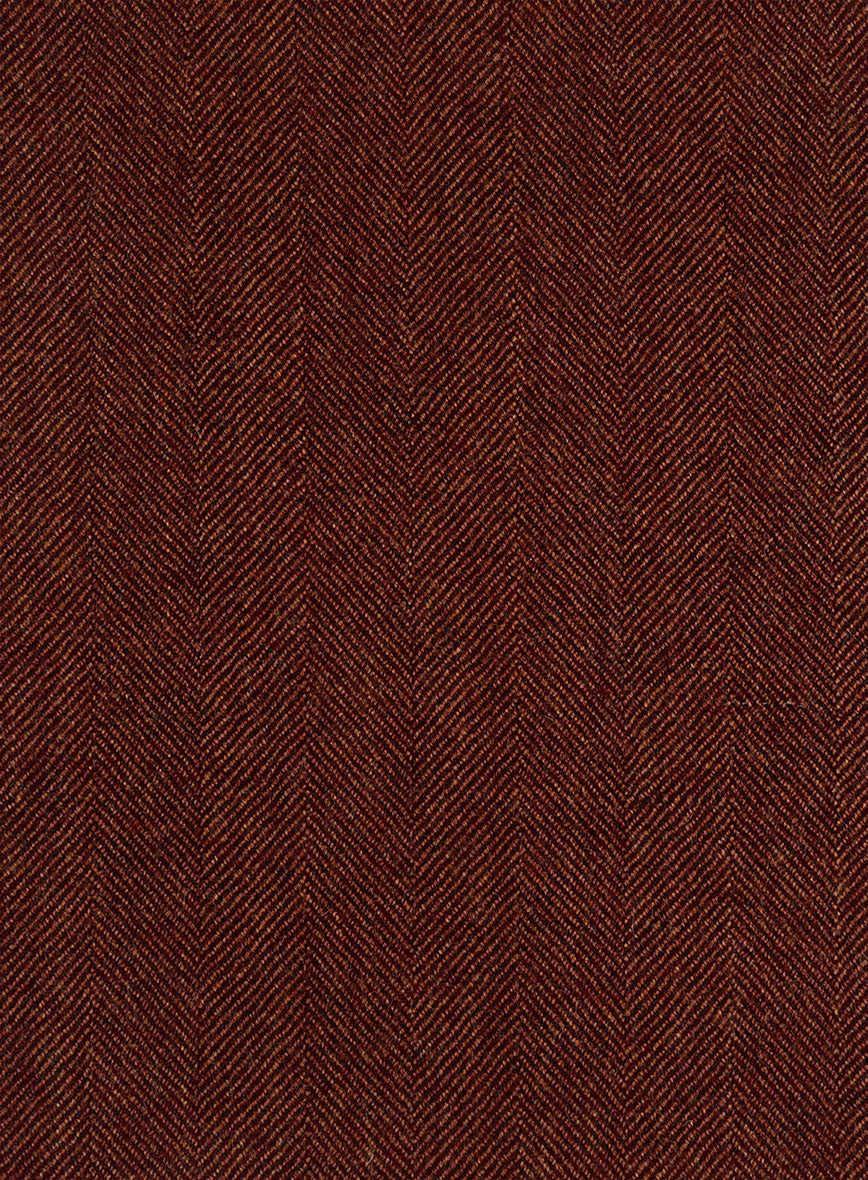 Italian Wide Herringbone Brunette Tweed Suit - Image 8
