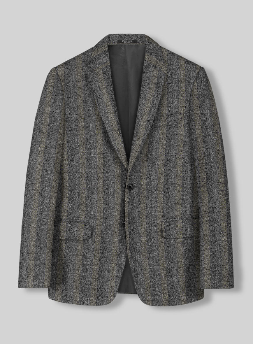 Italian Gravelight Herringbone Tweed Suit - Image 2
