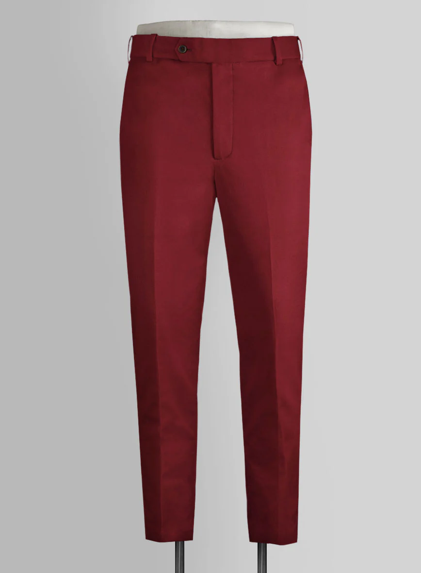 Italian Wine Cotton Pants - Image 2