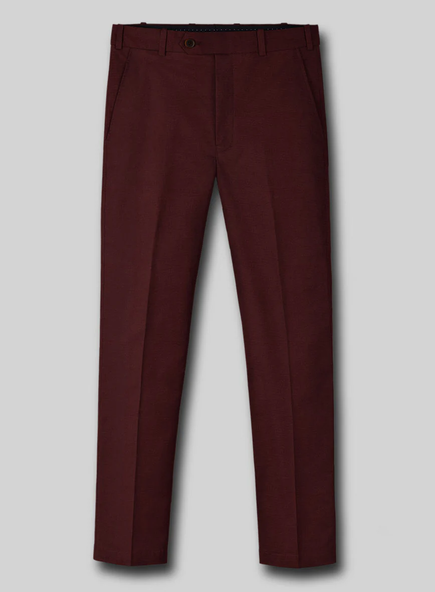 Italian Wine Cotton Stretch Suit - Image 6