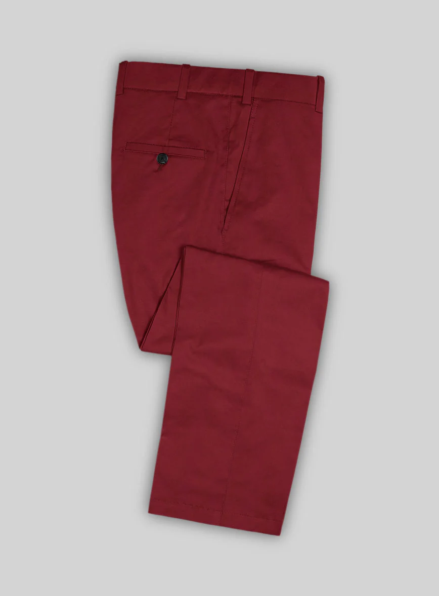 Italian Wine Cotton Suit - Image 5