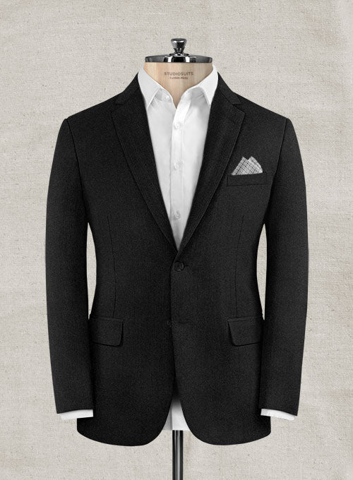 Italian Wool Cashmere Black Suit - Image 2