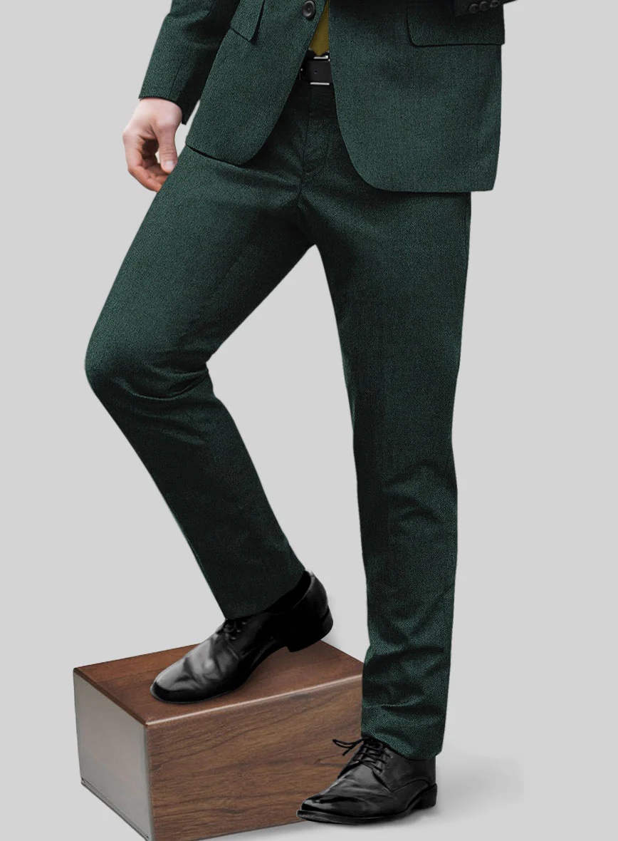Italian Wool Cashmere Martini Green Pants - Image 2