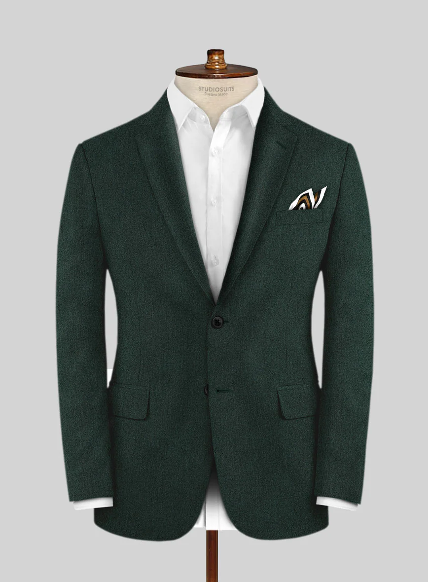 Italian Wool Cashmere Martini Green Suit - Image 3