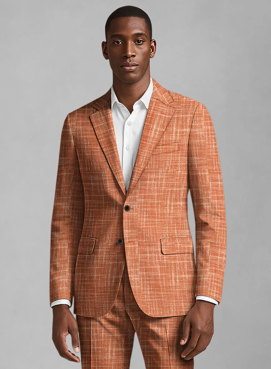 Italian Wool Cotton Silk Lycra Bracino Suit - Image 4