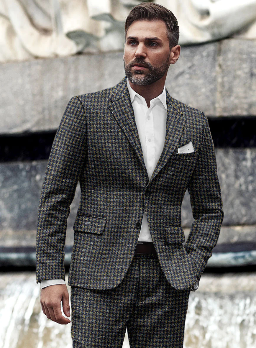 Italian Wool Houndstooth Udoci Jacket - Image 2